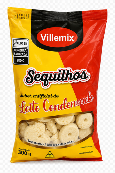 SEQUILHOS VILLEMIX CLASSICOS LEITE CONDENSADO 300G