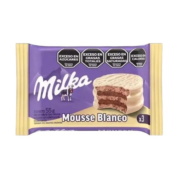 ALFAJOR MILKA 55G MOUSSE TRIPLO BRANCO