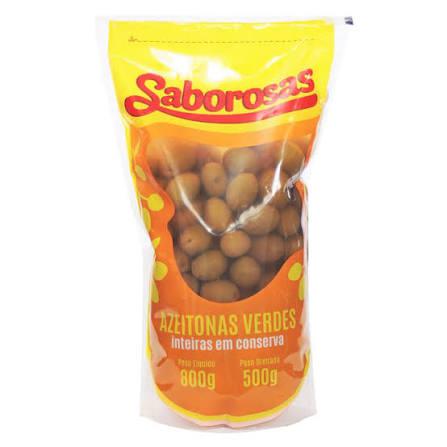 AZEITONA VERDE SABOROSA 500G SACHE