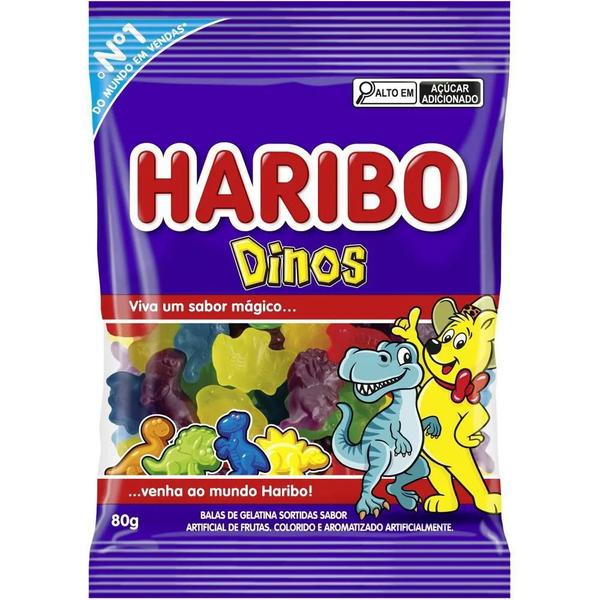 BALA GELATINA DINO 80G HARIBO