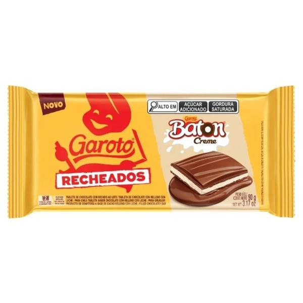 CHOC BARRA RECH 90G BATON GAROTO
