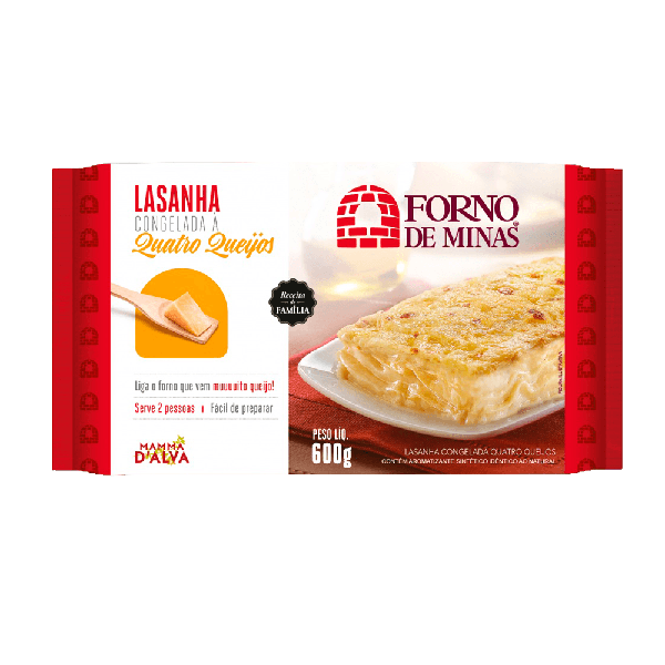 LASANHA FORNO DE MINAS 600G 4 QUEIJOS