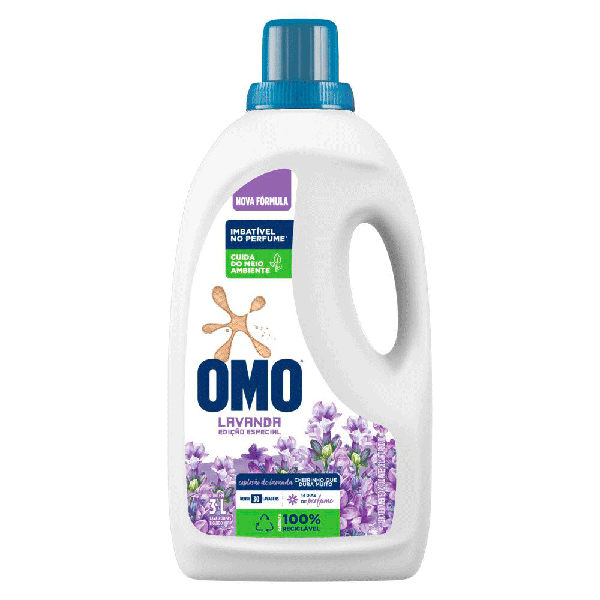 LAVA ROUPAS OMO 3L LAVANDA