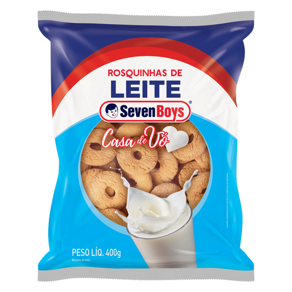 ROSQUINHA LEITE 300G SEVENBOYS