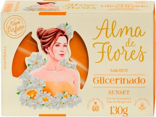 SABONETE ALMA DE FLORES 130G LARANJA