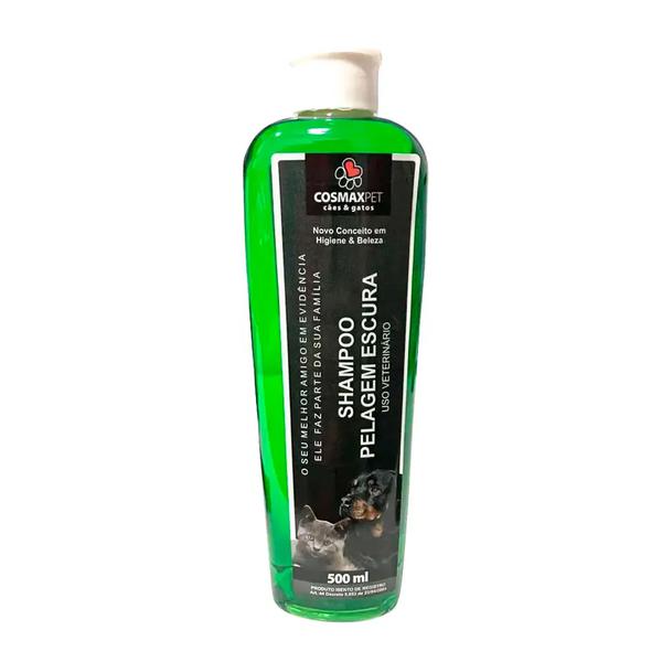 SHAMPOO ANIMAL 500ML COSMAXPET ERVA DE SANTA MARIA/PELAGEM ESCURA