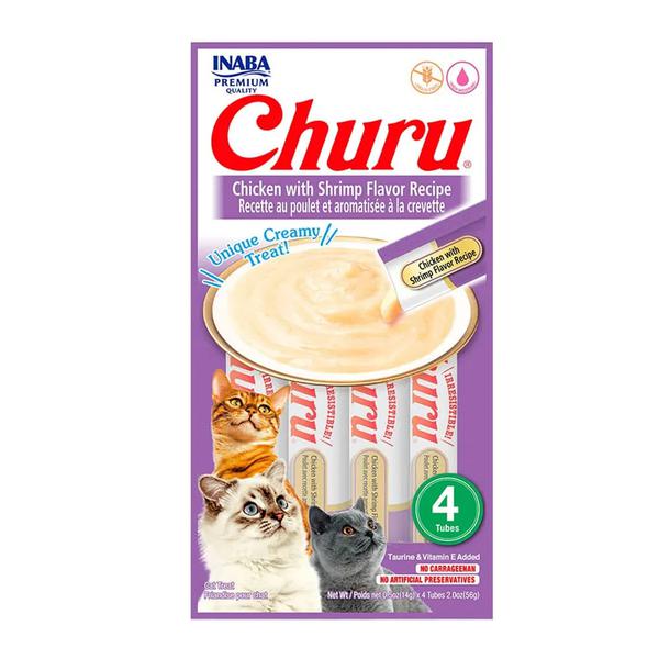 PETISCO GATO CHURU 56G GALINHA COM AROMA DE CAMARAO