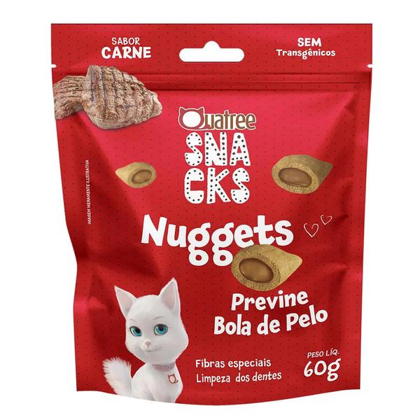 PETISCO GATO QUATREE BOLA DE PELO CARNE 60G