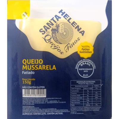 QUEIJO MUSSARELA FATIADO SANTA HELENA 150G