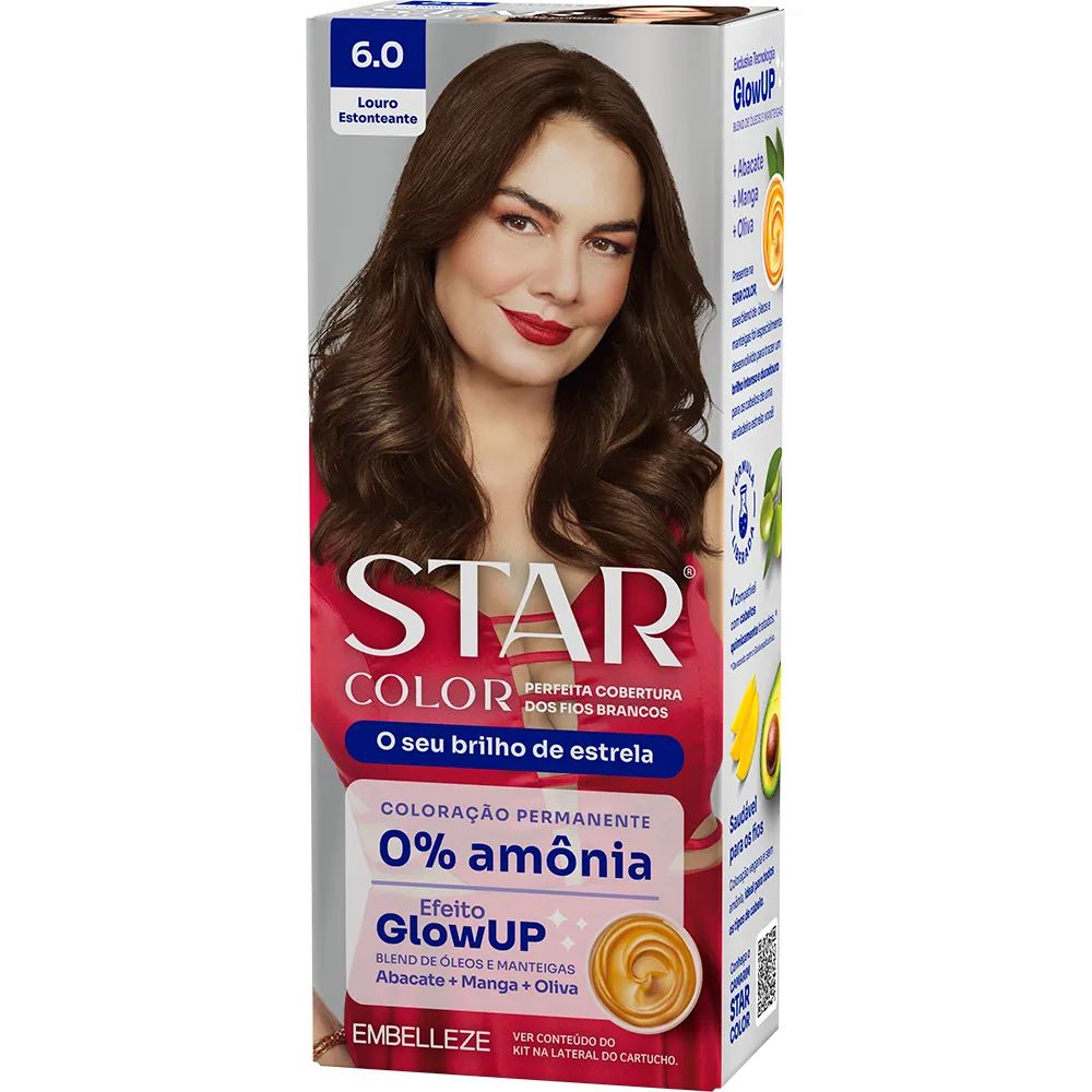 TINTA STAR COLOR 0% AMONIA 6.0 LOURO EST