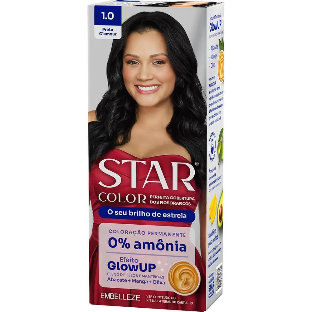 TINTA STAR COLOR 0% AMONIA 1.0 PRETO