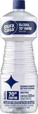 ALCOOL LIQUIDO 500ML PURA CASA 70