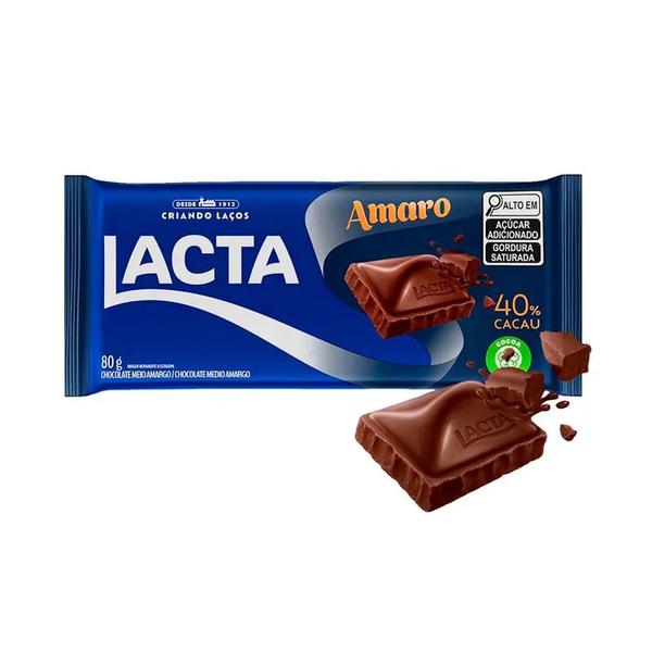CHOCOLATE LACTA 80G AMARO