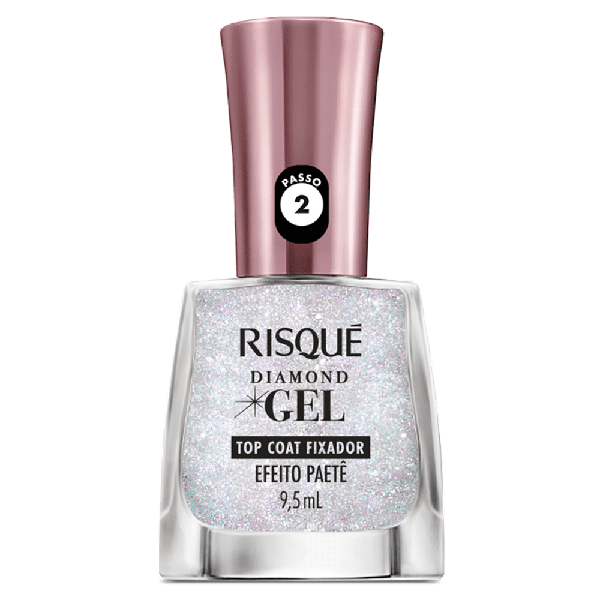 ESMALTE RISQUE DIAMOND TOP COAT PAETE