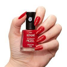 ESMALTE RISQUE DIAMOND VERMELHO CEREJA