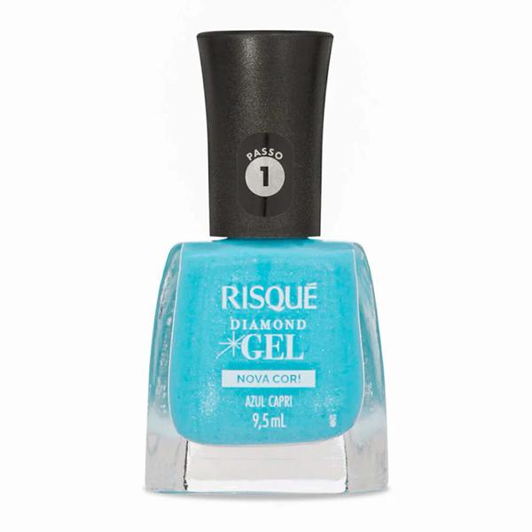 ESMALTE RISQUE DIAMOND GEL AZUL CAPRI