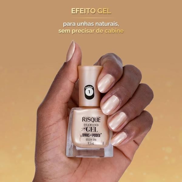 ESMALTE RISQUE DIAMOND GEL DIVAS NO PODE