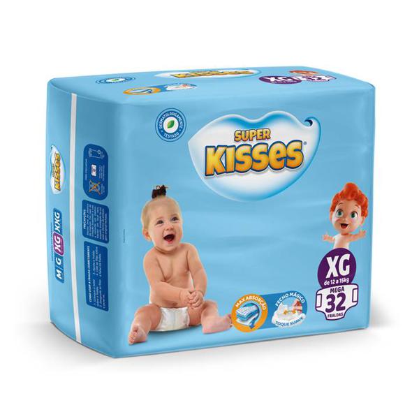 FRALDA SUPER KISSES 32FR MEGA XG