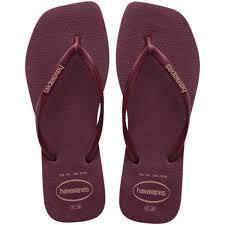 HAVAIANAS FEM SLIM SQUARE 39/40 ROXO