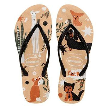 HAVAIANAS PETS SLIM 27/28 DOURADO PRETO