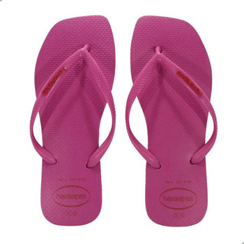 HAVAIANAS SLIM FEM 37/38 SQUARE LOG ROSA