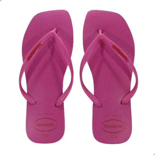 HAVAIANAS FEM SLIM 39/40 SQUARE LOG ROSA