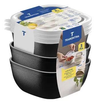 JOGO POTES TRAMONTINA 300ML 3PC MIXCOLOR
