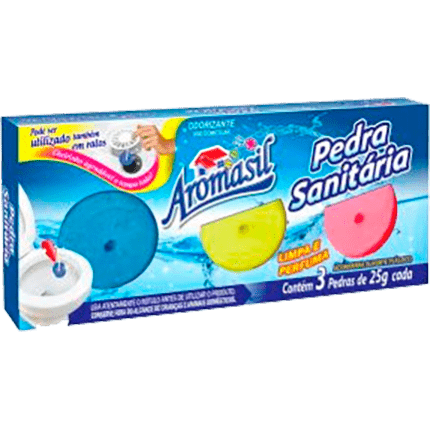KIT PEDRA SANITARIA AROMASIL 3UN