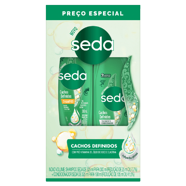 KIT SEDA SH CACHOS DEFINIDOS 300ML + CON