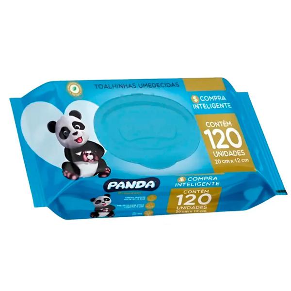 LENCO UMEDECIDO PANDA 120UN AZUL C/TAMPA