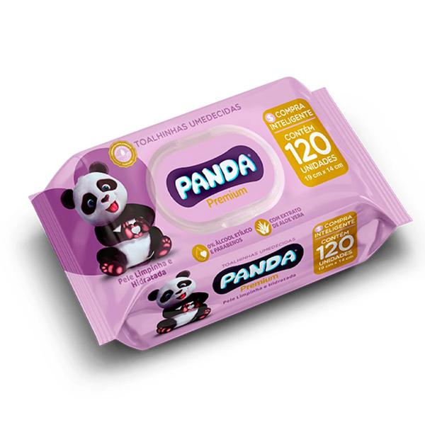 LENCO UMEDECIDO PANDA 120UN ROSA C/TAMPA