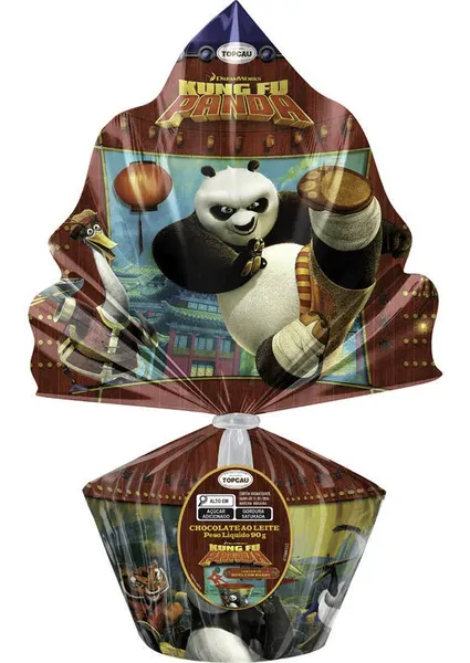 OVO PASCOA TOP CAU 90G KUNG FU PANDA