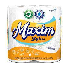 PAP TOALHA STYLUS 2UN 50FL MAXIM