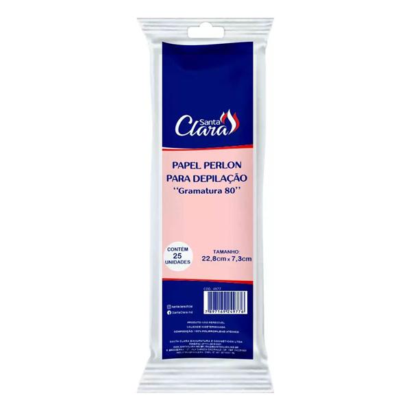 PAPEL DEPILACAO PERLON SANTA CLARA 25UN