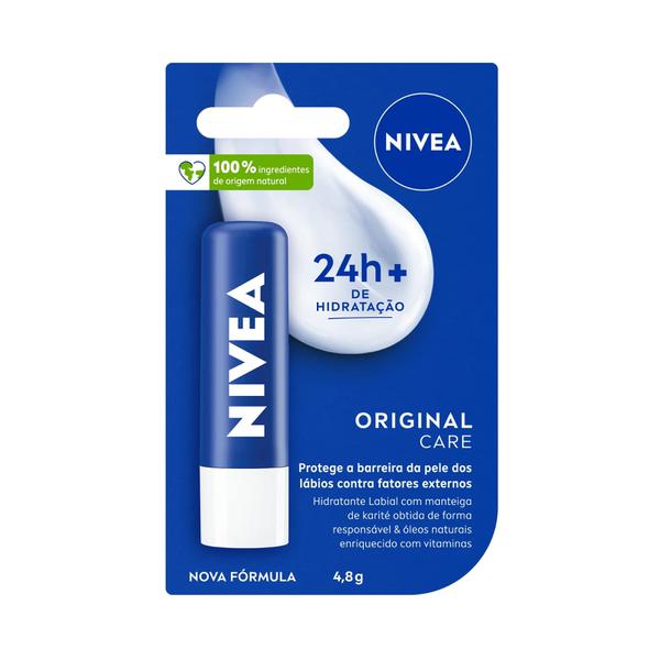 PROTETOR LABIAL NIVEA 4,8G ORIGINAL CARE