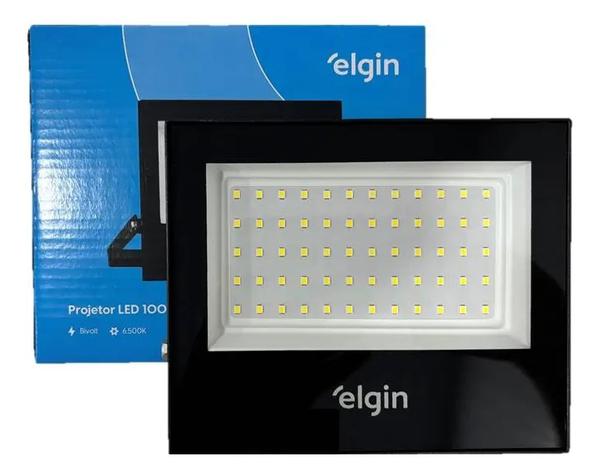 REFLETOR LED ELGIN 100W 6500K PRETO