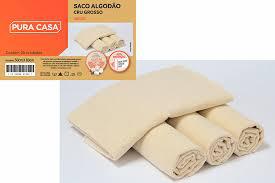 SACO ALGODAO PURA CASA 50X80 CRU GROSSO