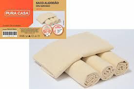 SACO ALGODAO PURA CASA 50X80 CRU GROSSO