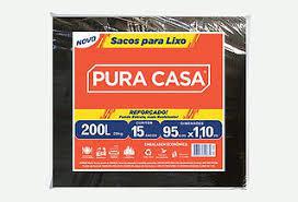 SACO LIXO PURA CASA 10SC 100L ROLO PRETO