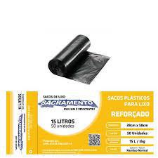 SACO LIXO ROLO R PRETO 15L ABNT