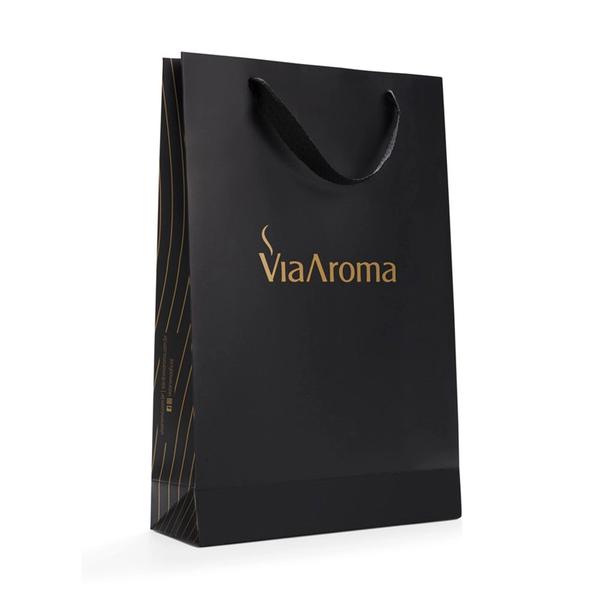 SACOLA VIA AROMA M PLASTICA PRETA