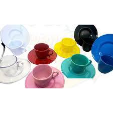 XICARA CAFE ACRILICA 50ML CORES SORTIDAS