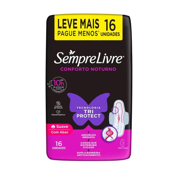 ABSORVENTE SEMPRE LIVRE NOT SUAVE C ABAS 16X1