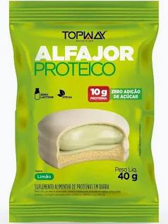 ALFAJOR PROTEICO TOPWAY 40G LIMAO
