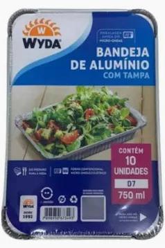 BANDEJA DE ALUMINIO WYDA COM TAMPA 750ML