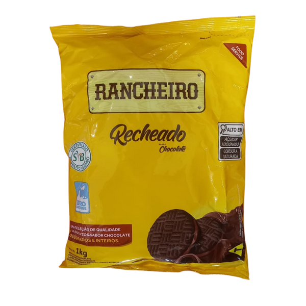 BISCOITO RECHEADA RANCHEIRO CHOCOLATE 1KG un - Supermercado Santalves