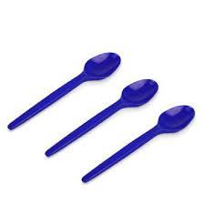 COLHER PLASTICA SOBREMESA C 10 AZULAO