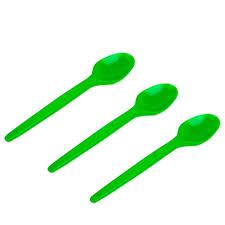 COLHER PLASTICA SOBREMESA C 10 VERDE