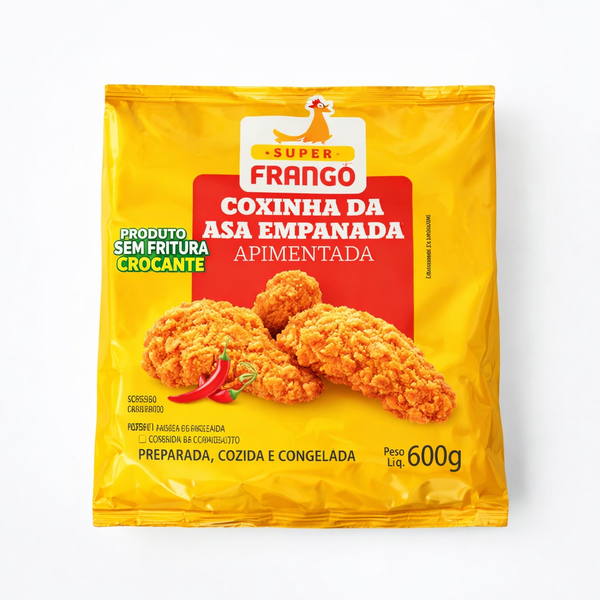 COXINHA DA ASA EMPANADA APIMENTADA CONGELADA 600G
