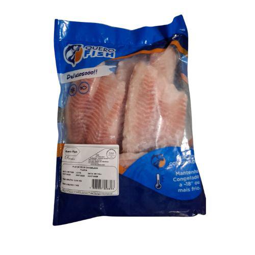 FILE DE TILAPIA CONGELADO QUERO FISH 1KG